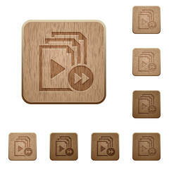Playlist fast forward wooden buttons