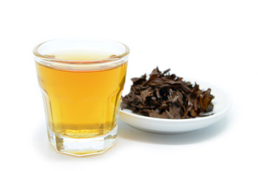 Tea in a glass cup