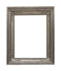 Fototapeta premium Silver frame for paintings, mirrors or photos