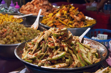 Outdoor kitchen at night in the south of Thailand
