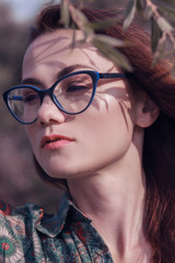 Portrait of a beautiful fashionable young woman