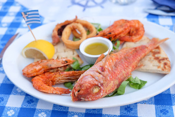 Traditional Greek fish plate meze