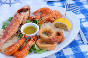 Traditional Greek fish plate meze