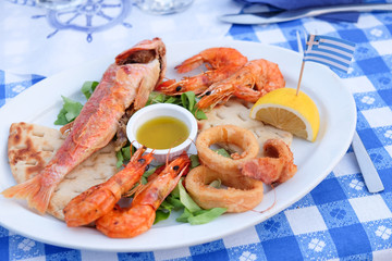 Traditional Greek fish plate meze