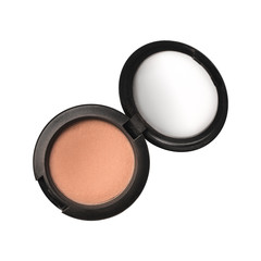 Open eyeshadows isolated on white.