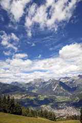 Bormio, Valtellina, summer panorama. Color image