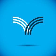 Vector abstract geometric shape best for use as corporate development logo, symbol. Modern logothype.