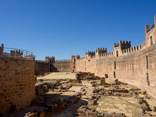 Fototapeta premium Interior view of a 12th century medieval castle in Andalusia, Spain