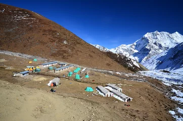 Cercles muraux Manaslu base camp in Larke pass