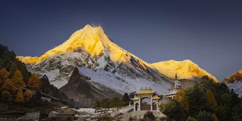 Fotobehang Annapurna Panorama van Manaslu