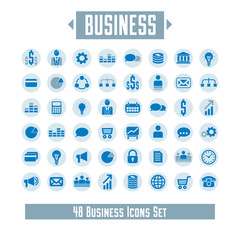 Vector set of business icons and design elements for your layout.