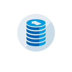 Finance icon. Vector illustration isolated on white background. Money symbol.