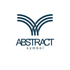 Vector abstract geometric shape best for use as successful business career abstract logo, symbol. Modern logothype isolated on  white background.