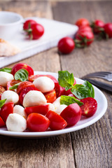 Traditional caprese salad