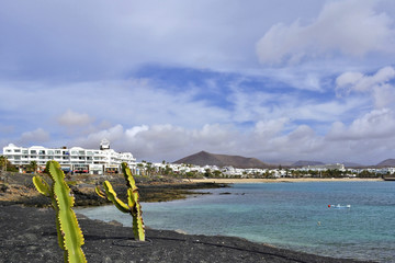 View of Costa Teguise, a touristic resort on Lanzarote, Canary island, Spain © Jurek Adamski