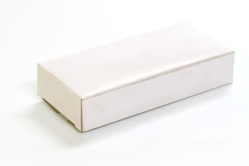 white paper box on white background