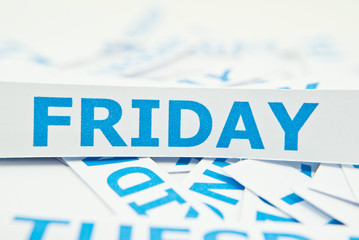 Friday word texture background.