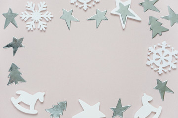 White-pink Christmas composition