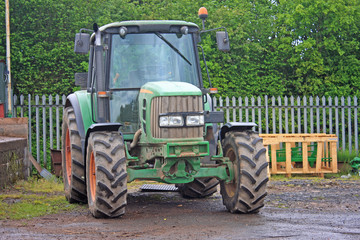 Tractor in a farmyard