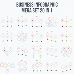 Set with infographics