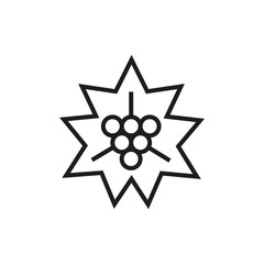 Wine brand vector monochrome logo, emblem isolated on white background