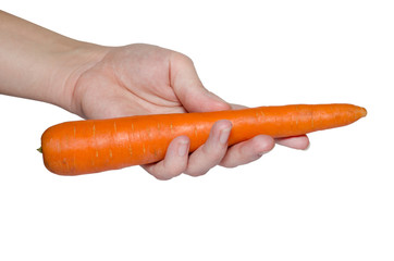 Carrots in hand