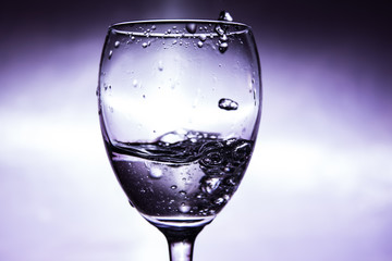 Wine is poured into a glass