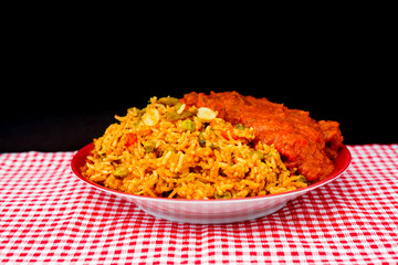 Handmade Indian curry chicken rice