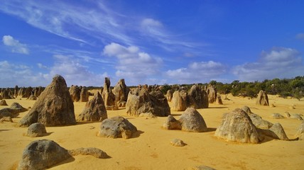 Fototapeta na wymiar Pinnacles desert, Nambung National Park, Perth, Australia