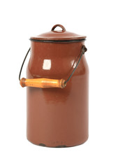 Old-fashioned enameled can