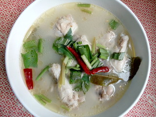 Thai chicken tomyum soup it's one of a famous dish you shouldn't missed