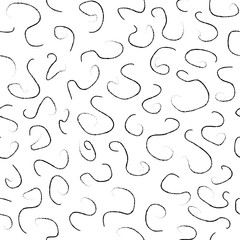 Seamless pattern with hand drawn ink lines