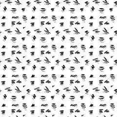 Seamless pattern with hand drawn ink lines