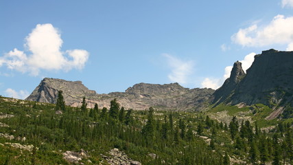 The mountain range Ergaki West Sayan. Siberia.