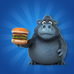 Naklejka premium Fun gorilla - 3D Illustration