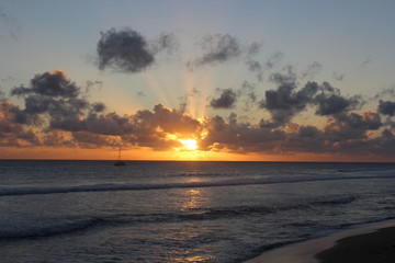 Sunset on Indian Ocean