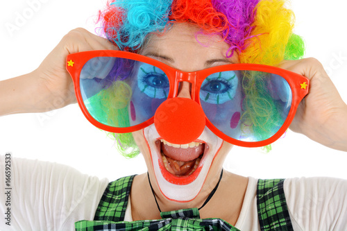 Clown Mit Brille Zu Fasching Oder Karneval Ist Lustig Und Albern Carnival  Poster | Carniv-Dan Race