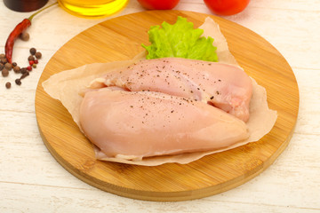 Raw chicken breast
