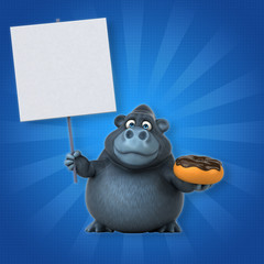Fun gorilla - 3D Illustration