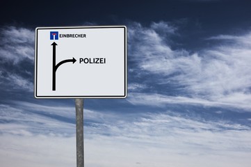 POLIZEI - EINBRECHER - Bilder mit Wörtern aus dem Bereich Ausnahmezustand, Wort, Bild, Illustration