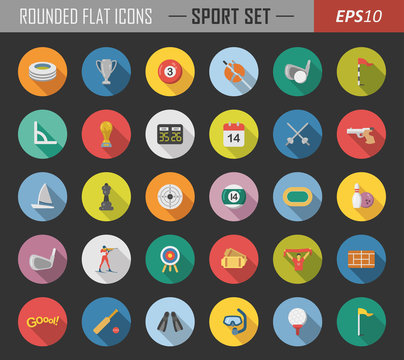 Vector illustrated set of various sport icons