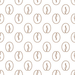 Coffee seamless pattern of brown line grain.