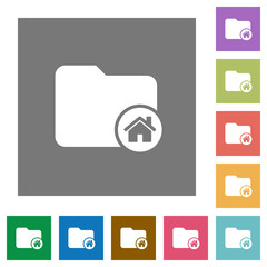 Home directory square flat icons