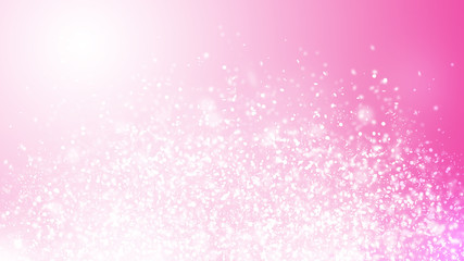 Soft Pink sparkle rays lights with bokeh elegant abstract background. Dust sparks in explosion background. Vintage or retro.