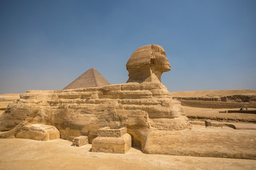 Sphinx and great pyramids