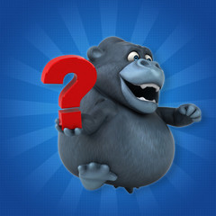 Fun gorilla - 3D Illustration