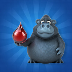 Fun gorilla - 3D Illustration