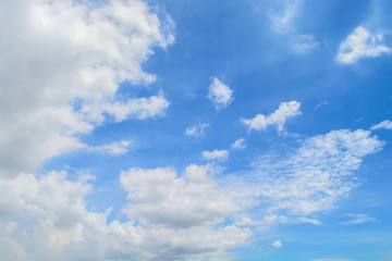 clouds white soft in the vast blue sky