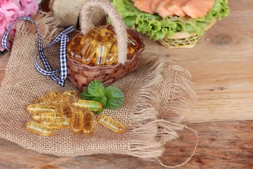 Fish oil capsule with for health care