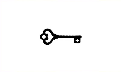 Black old key